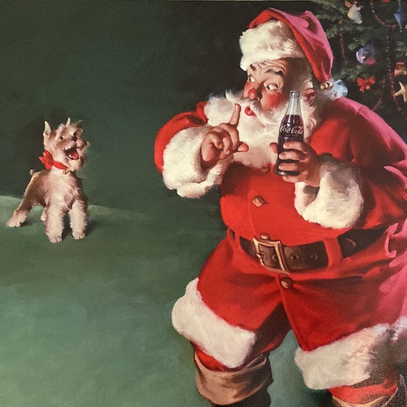 Coca Cola Christmas Vinyl Canvas Art - Picture 4 of 5